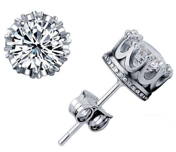 925 sterling silver cz diamond crown stud earrings fashion jewelry beautiful wedding / engagement earring gold silver crown earrings 100 pcs, Golden;silver
925 sterling silver cz diamond crown stud earrings fashion jewelry beautiful wedding / engagement earring gold silver crown earrings 100 pcs, Golden;silver