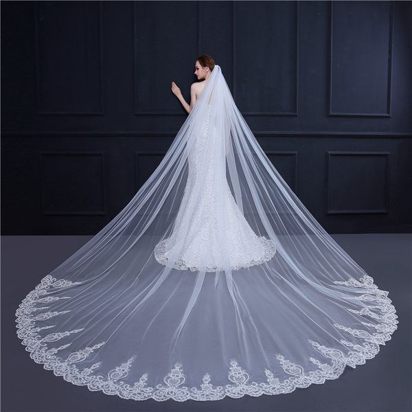 3.5*3m long wedding veils bridal veils with comb soft tulle with floral applique, Black
3.5*3m long wedding veils bridal veils with comb soft tulle with floral applique, Black