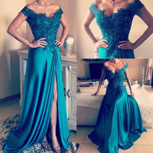 2018 dark green sequined prom dresses lace applique off shoulder beaded high side split backless sweep train formal evening party wear, Black;red
2018 dark green sequined prom dresses lace applique off shoulder beaded high side split backless sweep train formal evening party wear, Black;red
