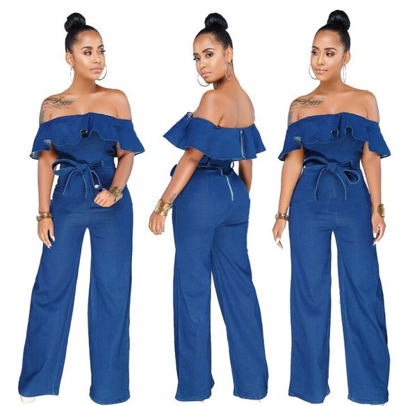 loose women fashion denim off shoulder ruffle sleeve solid color wide leg long jumpsuit with belt, Black;white
loose women fashion denim off shoulder ruffle sleeve solid color wide leg long jumpsuit with belt, Black;white