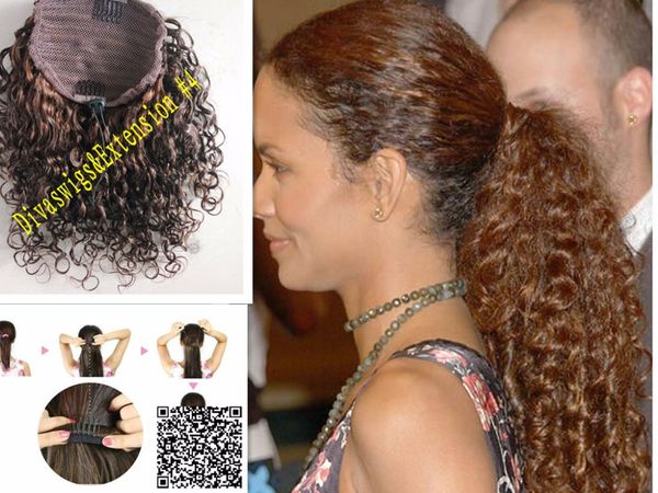 halle berry aubrun kinky curly ponytails hairpiece clip african human hair 16inch colors ponytails hair extension 120g, Black
halle berry aubrun kinky curly ponytails hairpiece clip african human hair 16inch colors ponytails hair extension 120g, Black