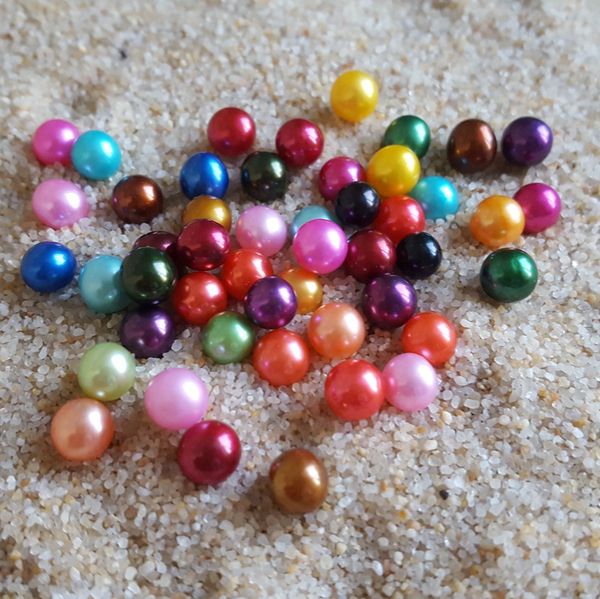 sunshine pearls high luster loose freshwater pearls without hole dyed color mix 20 different colors, White
sunshine pearls high luster loose freshwater pearls without hole dyed color mix 20 different colors, White