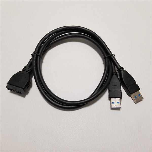Splitter USB 3.0 A to 19Pin USB 3.0 Male to Male Data Cable for Motherboard Rear USB Host Case Front Panel 0.6M/1.97ft
Splitter USB 3.0 A to 19Pin USB 3.0 Male to Male Data Cable for Motherboard Rear USB Host Case Front Panel 0.6M/1.97ft