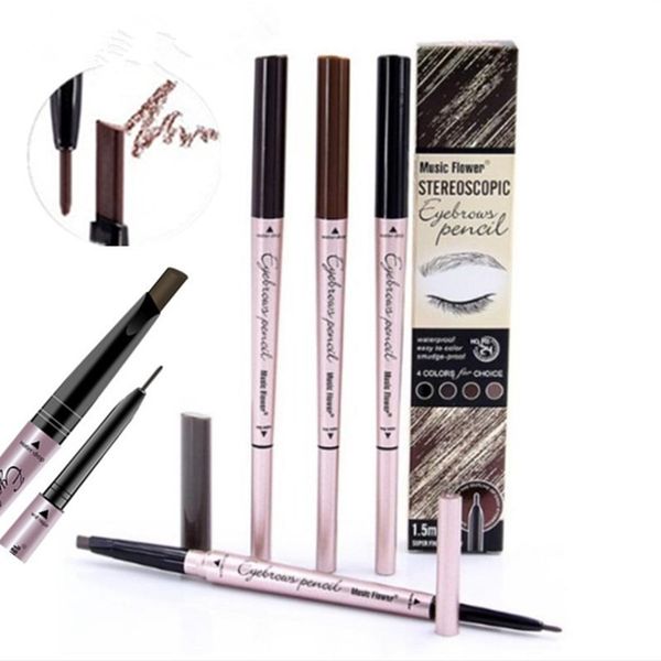 eyebrow pencil eyes makeup music flower brand 4 color double head waterproof long lasting natural black brown eye brow pencils
eyebrow pencil eyes makeup music flower brand 4 color double head waterproof long lasting natural black brown eye brow pencils