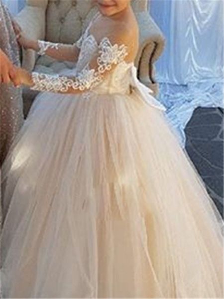 girls pageant dress ball gown for weddings sheer neck long sleeves applique lace children wedding dresses flower girls dresses, White;red
girls pageant dress ball gown for weddings sheer neck long sleeves applique lace children wedding dresses flower girls dresses, White;red