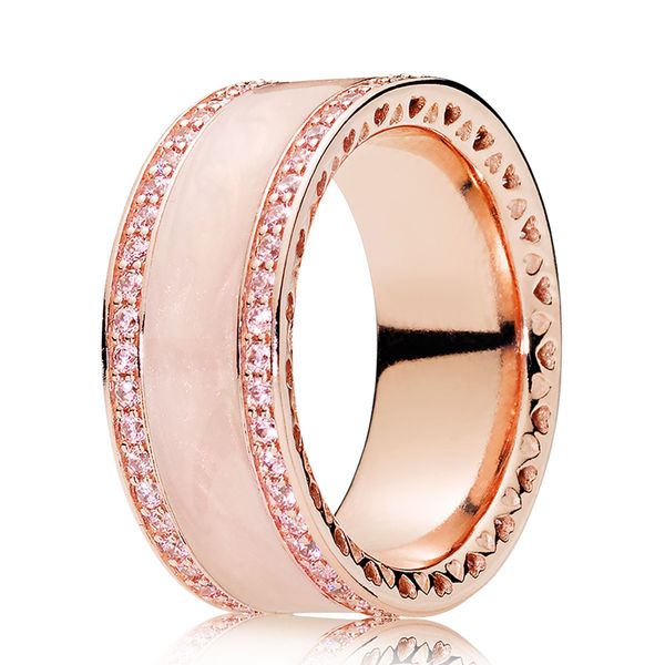 18CT Rose Gold Plated Over 925 Sterling Silver Cream Enamel & Clear CZ Ring Fit Pandora Charm Jewelry Engagement Wedding Lovers Fashion Ring
18CT Rose Gold Plated Over 925 Sterling Silver Cream Enamel & Clear CZ Ring Fit Pandora Charm Jewelry Engagement Wedding Lovers Fashion Ring