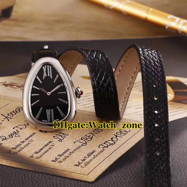 new 27mm serpenti 102782 black dial swiss quartz women's watch silver case black leather strap fashion lady new watches, Slivery;brown
new 27mm serpenti 102782 black dial swiss quartz women's watch silver case black leather strap fashion lady new watches, Slivery;brown