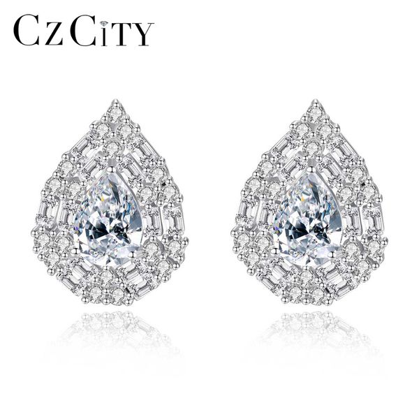 czcity luxury 925 sterling silver waterdrop gemstone stud earring for women tiny sparkling cz wraped engagement earrings brincos, Golden;silver
czcity luxury 925 sterling silver waterdrop gemstone stud earring for women tiny sparkling cz wraped engagement earrings brincos, Golden;silver