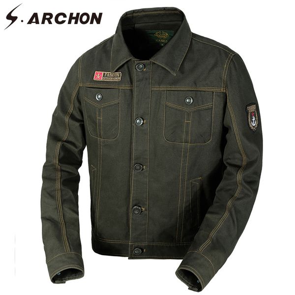 s.archon autumn tactical pilot jackets men casual street outerwear & coat cotton bomber jacket us flight army, Black;brown
s.archon autumn tactical pilot jackets men casual street outerwear & coat cotton bomber jacket us flight army, Black;brown
