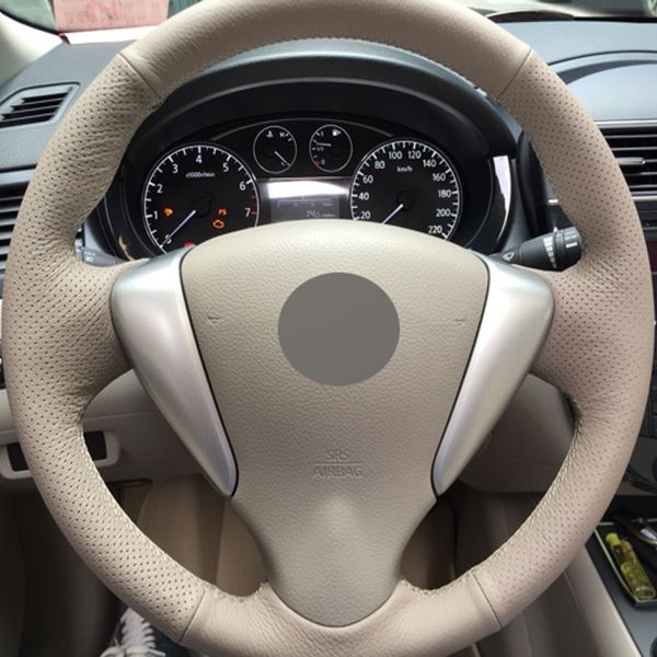 beige genuine leather hand-stitched car steering wheel cover for nissan tiida sylphy sentra versa note 2014-2017
beige genuine leather hand-stitched car steering wheel cover for nissan tiida sylphy sentra versa note 2014-2017