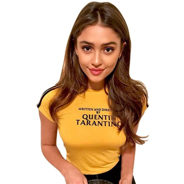 2018 new summer tshirt tees written and directed by quentin tarantino letter print short sleeved t-shirt for women5807, White
2018 new summer tshirt tees written and directed by quentin tarantino letter print short sleeved t-shirt for women5807, White