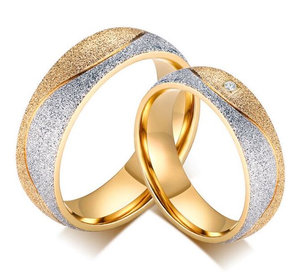 wedding ring sand blasted 18k gold color 316l stainless steel bands rings for women / men us size 5-13, Silver
wedding ring sand blasted 18k gold color 316l stainless steel bands rings for women / men us size 5-13, Silver