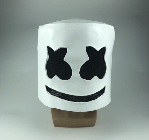 

halloween dj marshmello mask cos theme costume accessories men funny festival party stage cosplay pranks headgear, Silver