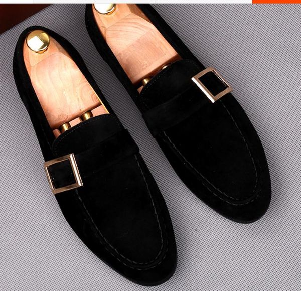 send 2018 spring and autumn new style pointed end korean men's shoes, Black