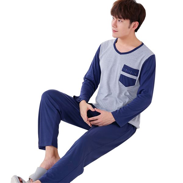 Men Pajamas Long-sleeved Autumn Winter Male Pajama Set Men Pure Full Cotton Pajamas For Men Set Sleepwear Suit
Men Pajamas Long-sleeved Autumn Winter Male Pajama Set Men Pure Full Cotton Pajamas For Men Set Sleepwear Suit