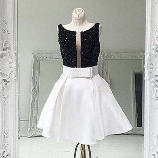 black and white prom dress short 2018 unique neckline a line satin beaded bodice homecoming evening cocktail dress new
black and white prom dress short 2018 unique neckline a line satin beaded bodice homecoming evening cocktail dress new