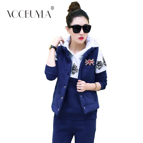 voobuyla winter women running set tracksuits 3 pcs set hoodies sweatshirt+vest+pants sport suit fleece jogging running suit xxxl, Black;blue
voobuyla winter women running set tracksuits 3 pcs set hoodies sweatshirt+vest+pants sport suit fleece jogging running suit xxxl, Black;blue