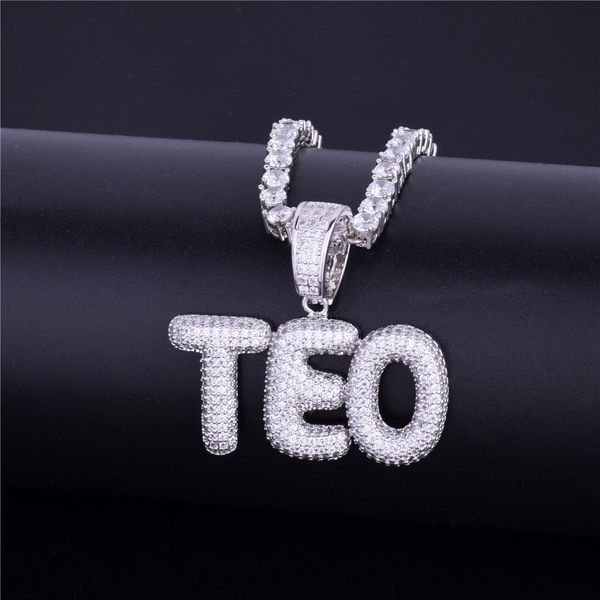 new men's custom name necklace small bubble letters pendant ice out cz stone hip hop jewelry with 20inchtennis chain, Silver
new men's custom name necklace small bubble letters pendant ice out cz stone hip hop jewelry with 20inchtennis chain, Silver