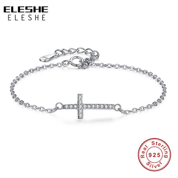 eleshe fashion 925 sterling silver cross bracelets for women crystal zirconia bracelet chain link jewelry gift, Black
eleshe fashion 925 sterling silver cross bracelets for women crystal zirconia bracelet chain link jewelry gift, Black
