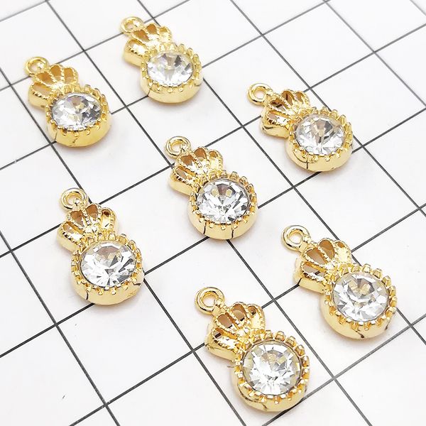 bulk 200pcs/lot 10*20mm gold plated crown charms pendants with clear rhinestone good for diy craft making, Bronze;silver
bulk 200pcs/lot 10*20mm gold plated crown charms pendants with clear rhinestone good for diy craft making, Bronze;silver