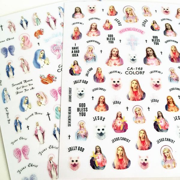 ca-148-149 jesus 3d nail art sticker nail decal stamping export japan designs rhinestones decorations, Black
ca-148-149 jesus 3d nail art sticker nail decal stamping export japan designs rhinestones decorations, Black