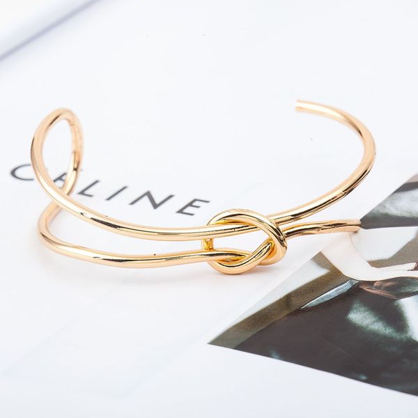 single metallic string bending knotted black silver golden opening adjustable hollow bracelets & bangles for women
single metallic string bending knotted black silver golden opening adjustable hollow bracelets & bangles for women