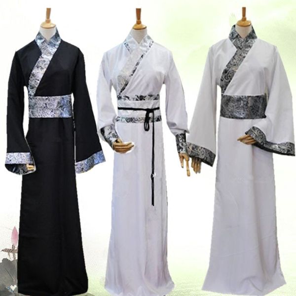 male chinese traditional costume hanfu folk long robe gown tang dynasty costume for men stage performance dance costumes, Black;red
male chinese traditional costume hanfu folk long robe gown tang dynasty costume for men stage performance dance costumes, Black;red