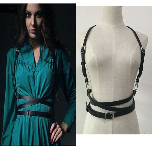 fashion handmade leather harness punk gothic body bondage cage shoulder wraped long waist straps suclptin, Black;brown
fashion handmade leather harness punk gothic body bondage cage shoulder wraped long waist straps suclptin, Black;brown