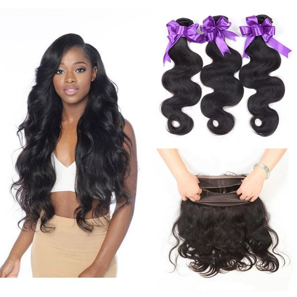 pre plucked 360 lace frontal with bundles brazilian body wave human hair weave 3 bundles with 360 full lace band frontal natural color, Black;brown
pre plucked 360 lace frontal with bundles brazilian body wave human hair weave 3 bundles with 360 full lace band frontal natural color, Black;brown