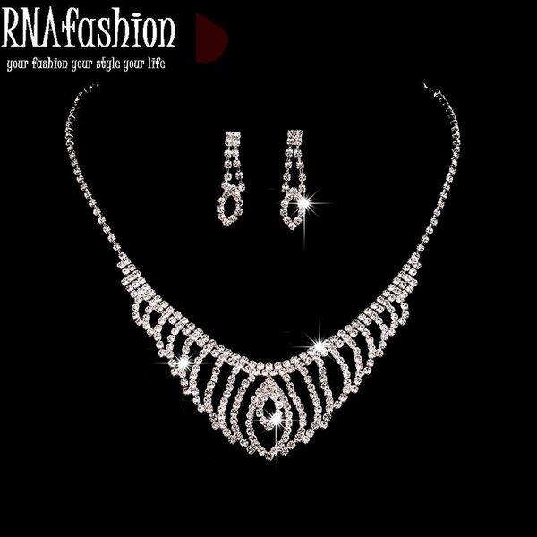 new trendy bridal jewelry sets for women jewelry necklace earring sets wedding gift, Silver
new trendy bridal jewelry sets for women jewelry necklace earring sets wedding gift, Silver