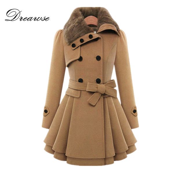 dreawse new women slim long wool coat double-breasted thick coat solid color was thin femme winter thick warm mujer mz2874, Black
dreawse new women slim long wool coat double-breasted thick coat solid color was thin femme winter thick warm mujer mz2874, Black