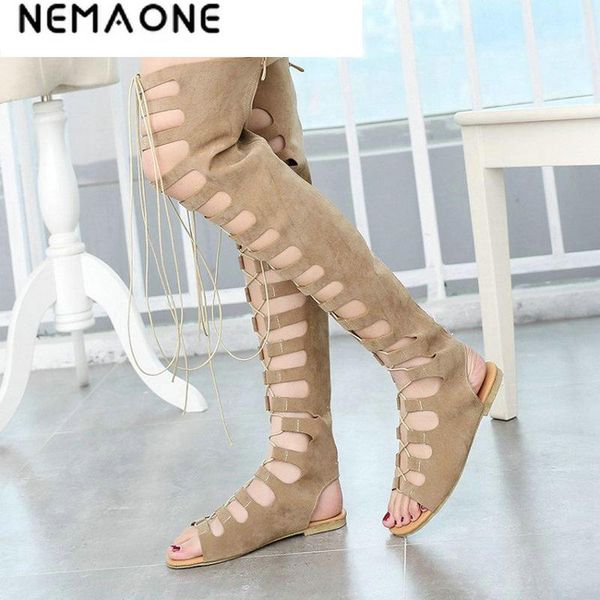 nemaone 2017 new fashion gladiator women summer boots ladies flats knee high boots leather casual shoes woman summer shoes, Black
nemaone 2017 new fashion gladiator women summer boots ladies flats knee high boots leather casual shoes woman summer shoes, Black