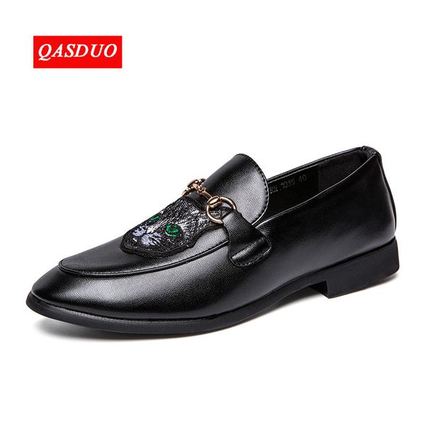 qasduo 2018 man flat classic men dress shoes genuine leather embroidery italian formal oxford plus size 38-47, Black
qasduo 2018 man flat classic men dress shoes genuine leather embroidery italian formal oxford plus size 38-47, Black