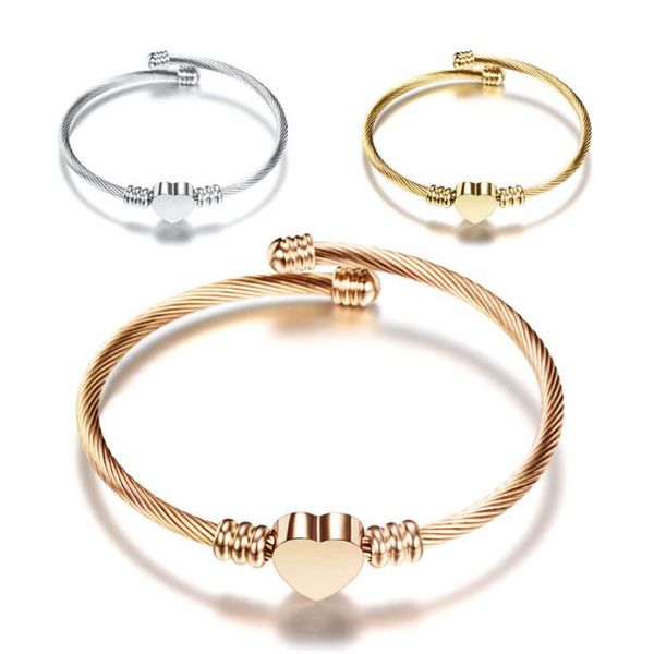 20pcs/lot stainless steel hearts bangle diy jewelry silver gold rose gold 3 colors factory price twist cuff bracelet & bangle, Black
20pcs/lot stainless steel hearts bangle diy jewelry silver gold rose gold 3 colors factory price twist cuff bracelet & bangle, Black