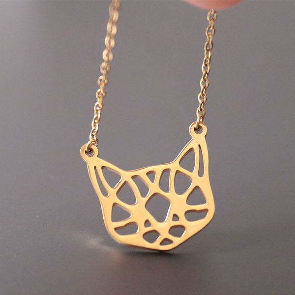 everfast 10pc/lot origami cat head pendants necklace maxi colar simple stainless steel charms chokers necklaces women girls kids loved gift, Silver
everfast 10pc/lot origami cat head pendants necklace maxi colar simple stainless steel charms chokers necklaces women girls kids loved gift, Silver