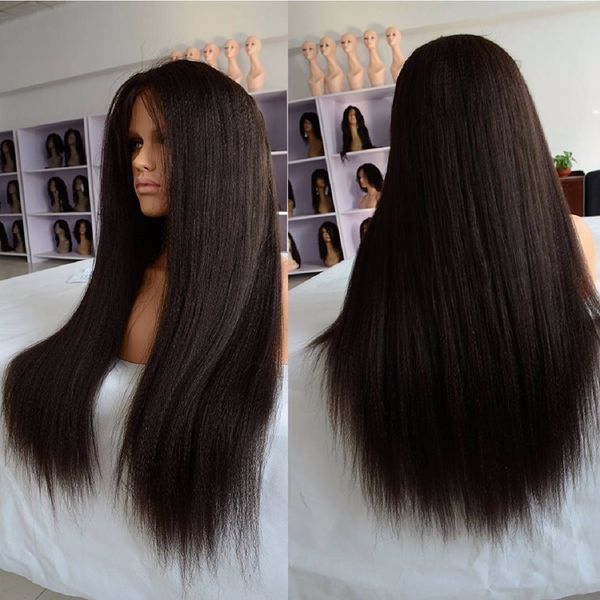 unprocessed virgin remy human hair long natural color yaki straight full front lace wig attractive for women, Black;brown
unprocessed virgin remy human hair long natural color yaki straight full front lace wig attractive for women, Black;brown