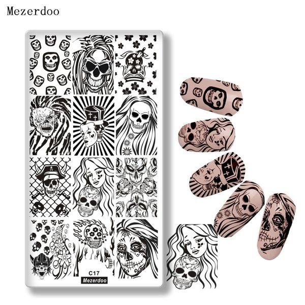 mezerdoo halloween rectangle nail stamping template diy cross bloody skull design nail art image plate tools c17, White
mezerdoo halloween rectangle nail stamping template diy cross bloody skull design nail art image plate tools c17, White
