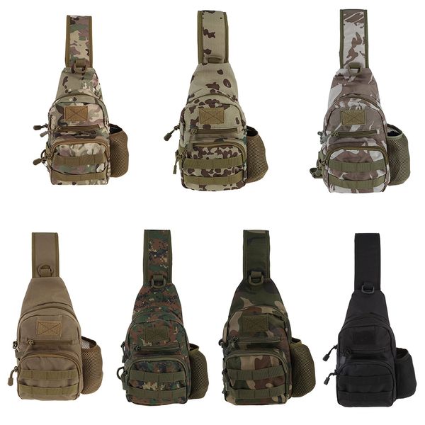 

multi-functional mallitary tactical bags outdoor sports bag camo molle camouflage single shoulder bag chest pack rucksack