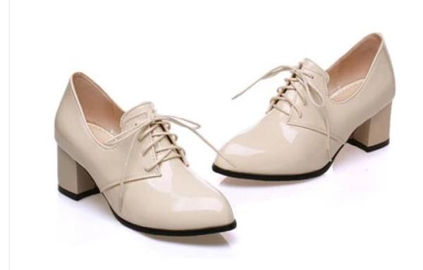 send 2017 spring middle heel coarse heel pointed end shallow mouth women's shoes, Black
send 2017 spring middle heel coarse heel pointed end shallow mouth women's shoes, Black