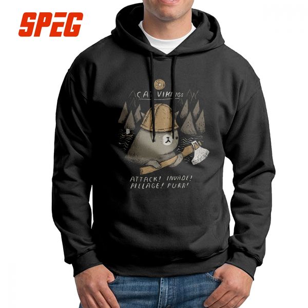 men's hooded sweatshirt cat cotton new arrival funny hoodies pullovers, Black 
men's hooded sweatshirt cat cotton new arrival funny hoodies pullovers, Black
