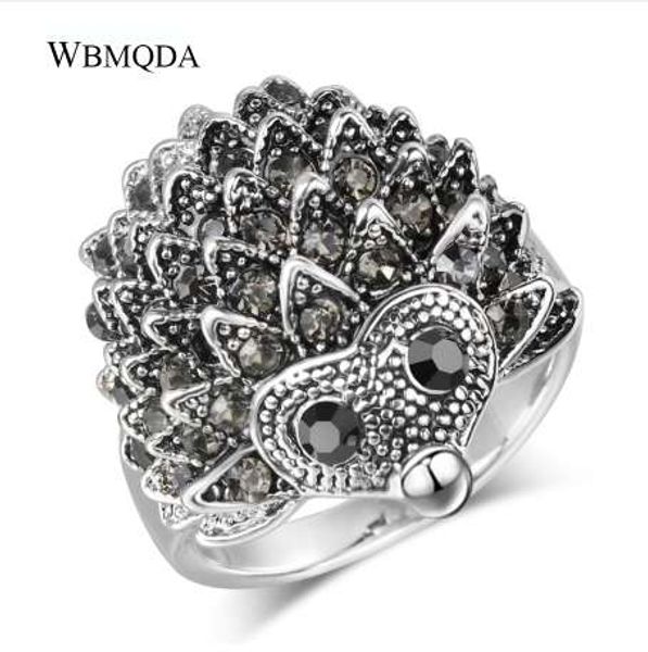 cute black crystal hedgehog rings for women vintage antique silver animal biker ring men hip hop accessories fashion jewelry, Golden;silver
cute black crystal hedgehog rings for women vintage antique silver animal biker ring men hip hop accessories fashion jewelry, Golden;silver