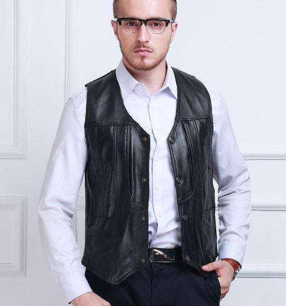 m-5xl men's leather vest men's sheepskin more pocket journalists leather vest 4xl 5xl men ing, Black;white
m-5xl men's leather vest men's sheepskin more pocket journalists leather vest 4xl 5xl men ing, Black;white