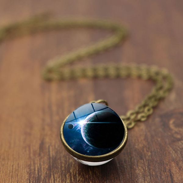 1pc new double side glass ball pendant long chain necklace for women men solar system universe galaxy planet necklace jewelry, Silver
1pc new double side glass ball pendant long chain necklace for women men solar system universe galaxy planet necklace jewelry, Silver