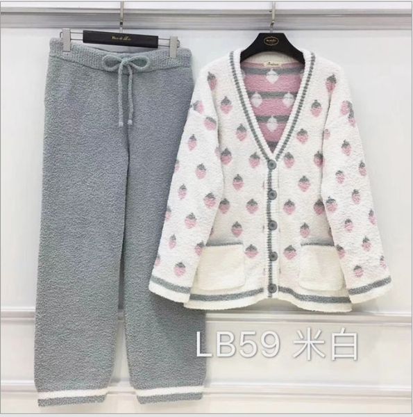 super soft 2019 autumn winter women's jacquard strawberry wool flannel sleepwear cardigan 2 piece set thicken pajamas night suit, Blue;gray
super soft 2019 autumn winter women's jacquard strawberry wool flannel sleepwear cardigan 2 piece set thicken pajamas night suit, Blue;gray