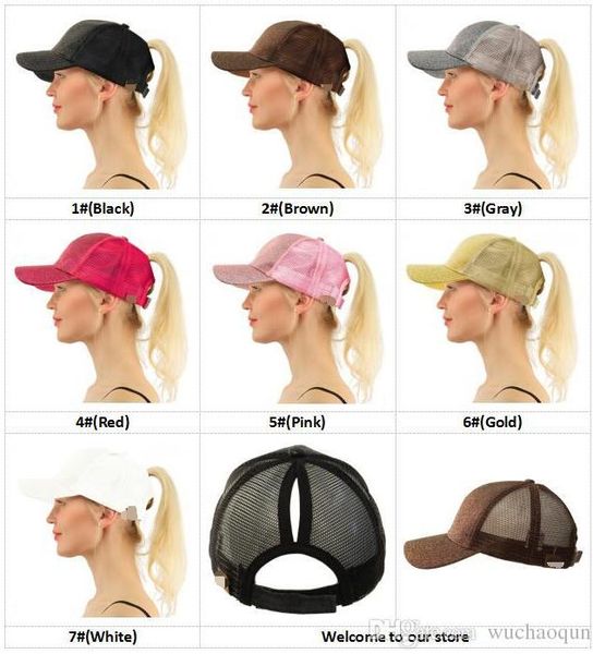 2018 sell 7 colors glitter ponytail ball cap messy buns trucker ponycaps plain baseball visor cap glitter ponytail snapbacks, Yellow
2018 sell 7 colors glitter ponytail ball cap messy buns trucker ponycaps plain baseball visor cap glitter ponytail snapbacks, Yellow