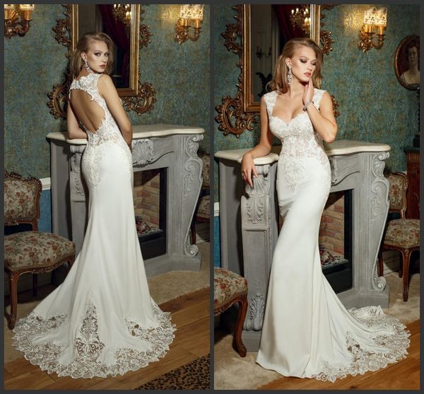 2018 newmermaid lace wedding dresses backless appliqued square neckline sweep train vintage trumpet bridal gowns 2019 vestidos de novia, White
2018 newmermaid lace wedding dresses backless appliqued square neckline sweep train vintage trumpet bridal gowns 2019 vestidos de novia, White