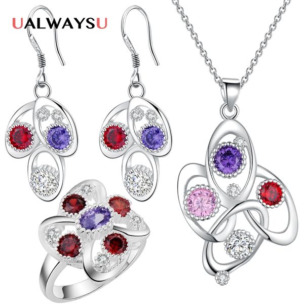 wholesale fashion silver 925 stamped jewelry set jewellery fine classic women lady drop ship gift colorful ring earring necklace
wholesale fashion silver 925 stamped jewelry set jewellery fine classic women lady drop ship gift colorful ring earring necklace