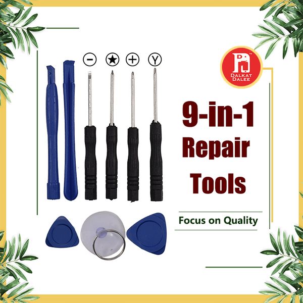 

9 in 1 repair pry kit opening tools with y screw driver 5 point star pentalobe torx screwdriver for apple iphone x 8 7 6s 6 plus 5s