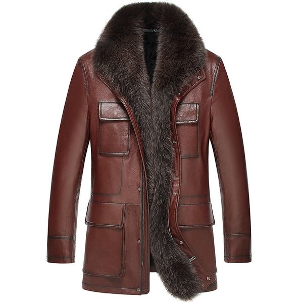 men genuine leather jacket winter shearling coats sheepskin coats thicken warm snow clothes windbreakers waterproof luxury, Black
men genuine leather jacket winter shearling coats sheepskin coats thicken warm snow clothes windbreakers waterproof luxury, Black