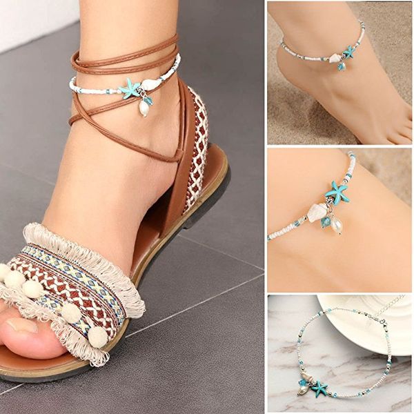 anklet white mini beads blue stone starfish glass bead and pearl charms chain foot beach charm anklet bracelets women jewelry gifts h268f, Red;blue
anklet white mini beads blue stone starfish glass bead and pearl charms chain foot beach charm anklet bracelets women jewelry gifts h268f, Red;blue